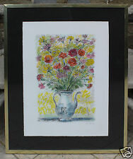 Stampa litografia composizione di fiori - Michele Cascella (1892-1989) Milano