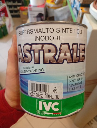 Smalto rosso pompeiano legno - rosso,