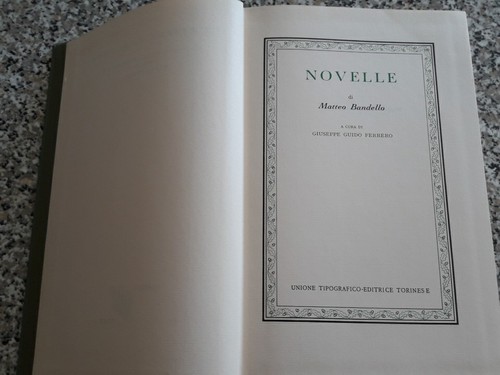 Matteo bandello novelle - matteo, i