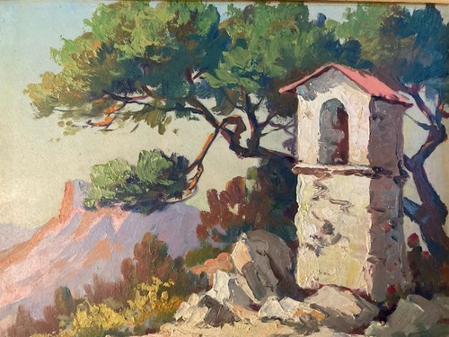 Dipinto olio tela albero - su,