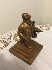 Franz Borghese, Il medico di famiglia, Scultura in Bronzo cm 16x11,3x11,5 autent