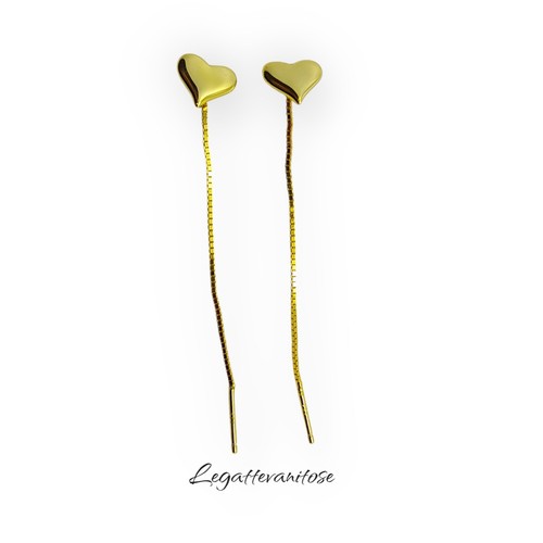 Orecchini cuore pendenti - cuore,