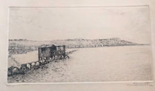 1923 A. CARBONATI VEDUTA NAPOLI CON MERGELLINA E CHIAIA E CASTEL S.ELMO RARA