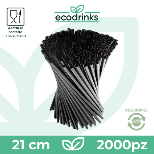 2000 cannucce plastica nere - 2000,