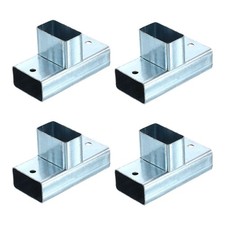 Kit Staffe Gazebo 3 Vie, Staffa Angolare per Legname 1,6" x 0,83" (Confezione da 4)