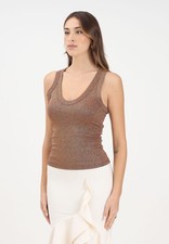 VICOLO Top Donna Marrone