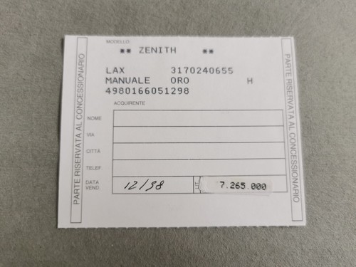 Zenith vintage warranty - zenith, for