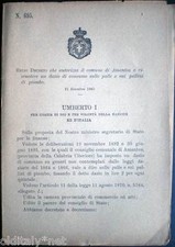 1893/695 Regio Decreto che autorizza comune di AMANTEA a dazio su pallini piombo