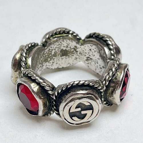 Gucci anello strass rosso - gucci,