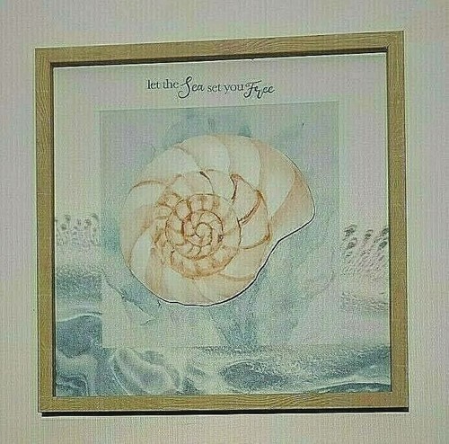 Quadro cornice legno - quadro, mare