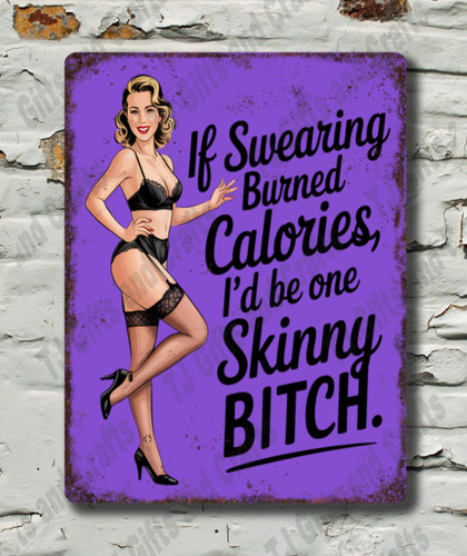 Insegna targa giura calorie - se,