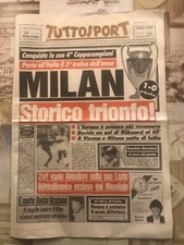 Milan Campione D’Europa 1990 Tuttosport Giovedì 24 Maggio 1990