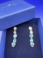 Orecchini goccia cristallo blu