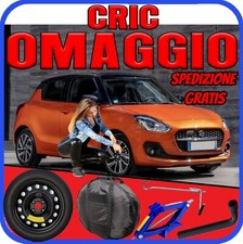 Ruotino Di Scorta 4Fori Da 16 Per Suzuki Swift Con Kit Cric Crick + Chiave Sacca