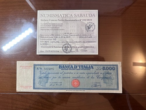 Repubblica lire 5000 titolo - repubblica,