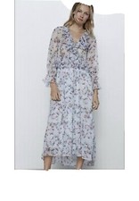 Vestito Zara Fiori Celeste 