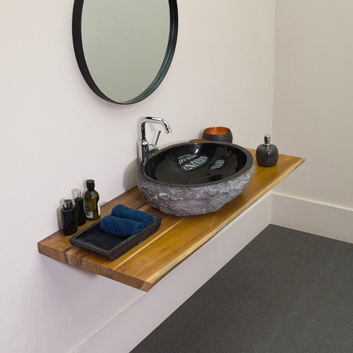 Piano lavabo legno teak - legno, di