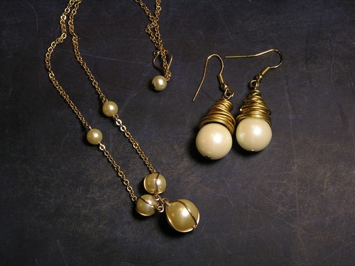 Collana perle vintage con - perle,