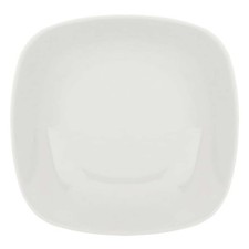 Set 6 Piatti Piani Mimoza Quadrati Bianchi Porcellana 28cm Gural|Servizio Piatti