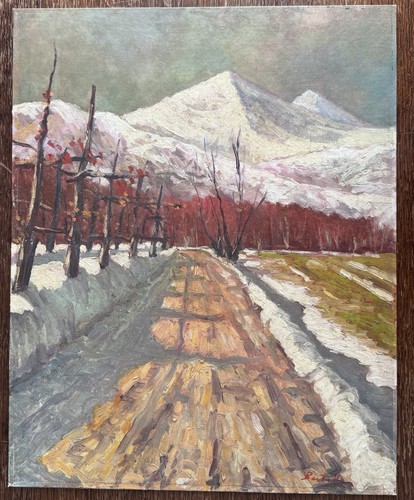 Quadro olio tavola - olio,