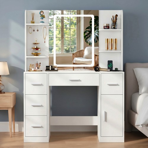 Tavolo trucco bianco con - tavolo,