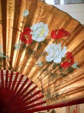 VENTAGLIO CINESE FU JIAN 90X160 DIPINTO A MANO DA PARETE.