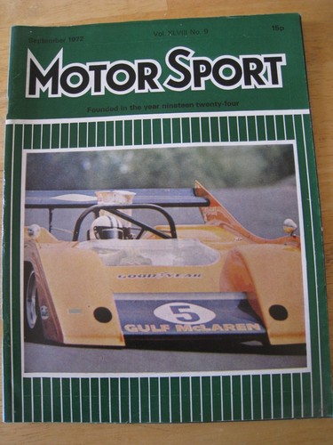 Motor sport sep 1972 - sport, daimler