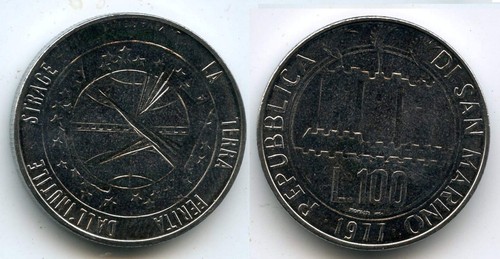 Uncirculated 100 lire - ,, san