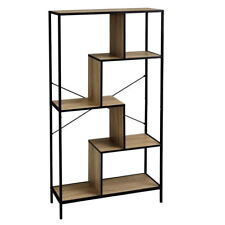 Mobile,Scaffale Libreria Design Industriale con 5 Ripiani L80xL30xH147 cm