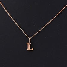 DAMIANI COLLANA LETTERA " L " IN ORO ROSA E DIAMANTI 0.025 CT CON CERTIFICATO