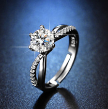 Anello solitario in argento