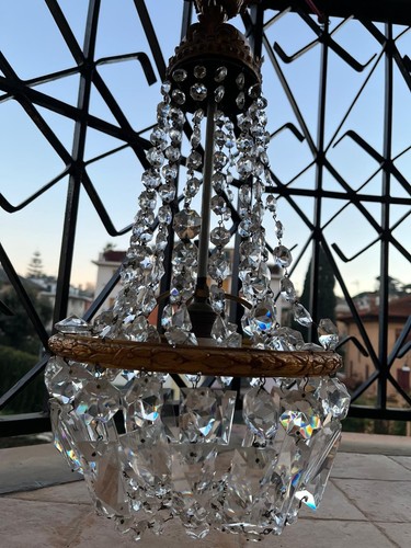 Lampadario cristallo vintage