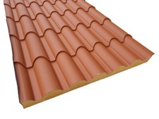 Pannelli coibentati finto coppo. Lunghezze da 70 a 300 cm