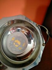 Centro Tavola Elegante Chantall Con Foglie In Oro 18/10 24 K