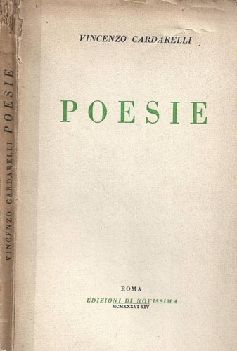 Poesie vincenzo cardarelli - poesie., .
