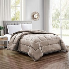 Trapunta Matrimoniale Velluto Retro In Sherpa Piumone Invernale Effetto Piuma