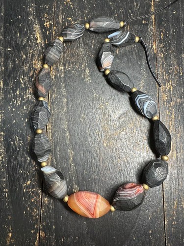 Collana perle agata - di, a