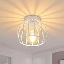 Lampada Da Soffitto Industriale, Plafoniera Vintage Disegn Geometrico Gabbia in 