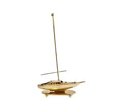Elegant Vintage Brass Sailboat