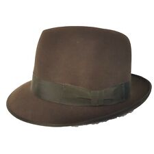 PANIZZA PRESIDENT FEDORA FELTRO CAPPELLO VERDE TRIFOGLIO FUR FELT MEN'S HAT