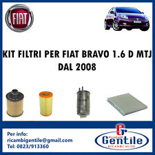 KIT 4 FILTRI TAGLIANDO PER FIAT BRAVO 1.6 D MTJ 88KW 120CV DAL 03/2008 198A2000