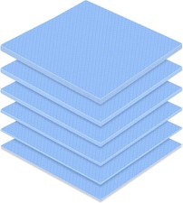 6 Pezzi Pad Termico 100 X 100 Mm, 0,5 Mm, 1 Mm, 1,5 Mm, 2 Mm, 2,5 Mm, 3 Mm Calore Re