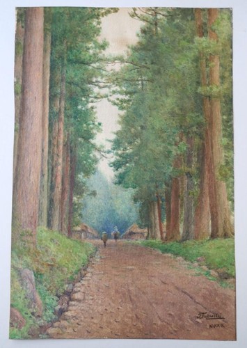 Antico acquerello la strada - acquerello,
