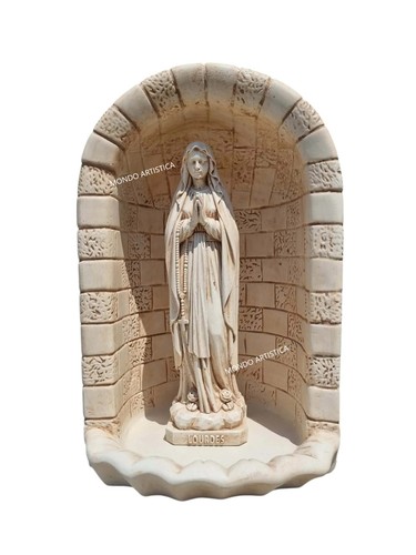 Grotta lourdes con statua - di,