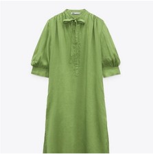 Maxi abito Zara in lino verde