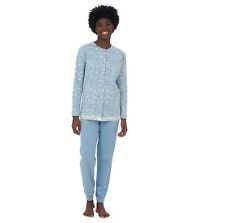 Ragno Pigiama Donna aperto bottoni polsini interlock caldo cotone invernale