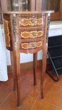 mobiletto consolle telefono boies de rose in legno anni 70 con rifiniture 