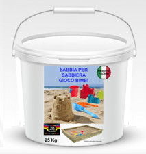 Sabbia per sabbiera per bimbi depurata Comodo Secchio kg. 25  bambini Sandpit