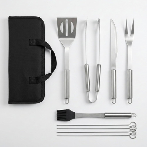Set pezzi utensili barbecue - set, 9