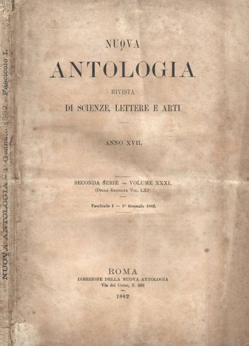 Nuova antologia rivista di - antologia.,